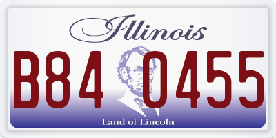 IL license plate B840455
