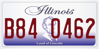 IL license plate B840462