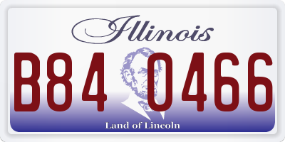 IL license plate B840466