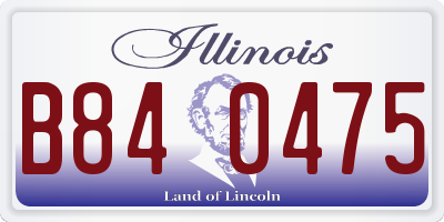 IL license plate B840475