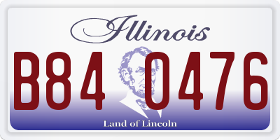 IL license plate B840476
