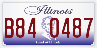 IL license plate B840487