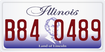 IL license plate B840489