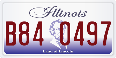 IL license plate B840497