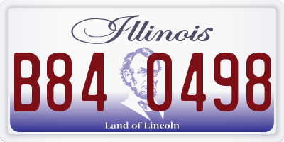 IL license plate B840498