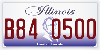 IL license plate B840500