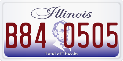 IL license plate B840505