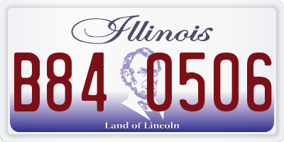 IL license plate B840506