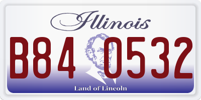 IL license plate B840532