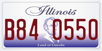 IL license plate B840550