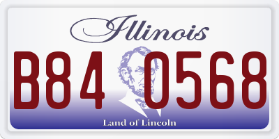 IL license plate B840568