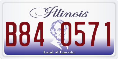IL license plate B840571