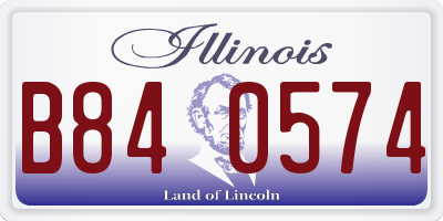 IL license plate B840574