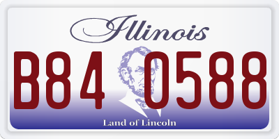 IL license plate B840588