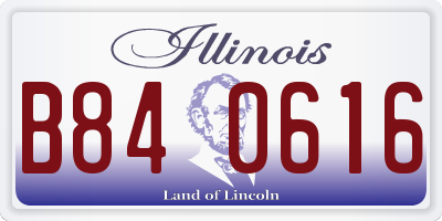 IL license plate B840616