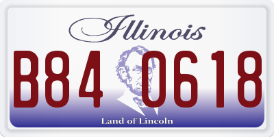IL license plate B840618