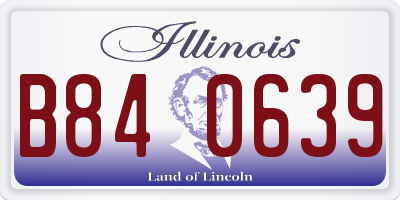 IL license plate B840639
