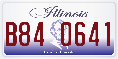 IL license plate B840641