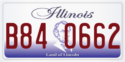 IL license plate B840662