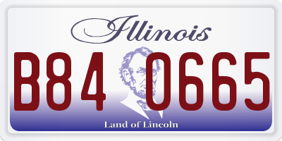 IL license plate B840665