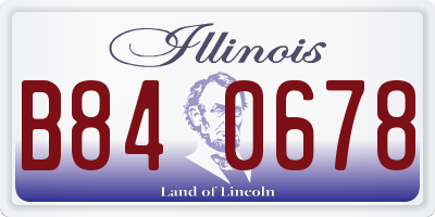 IL license plate B840678