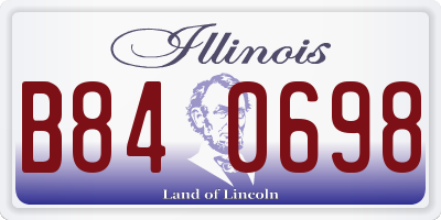 IL license plate B840698