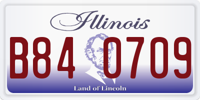 IL license plate B840709