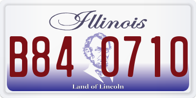 IL license plate B840710