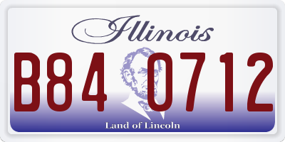 IL license plate B840712