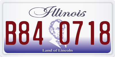 IL license plate B840718