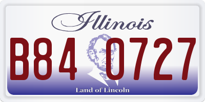 IL license plate B840727