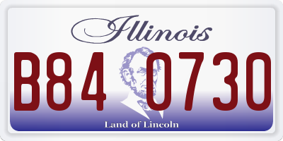 IL license plate B840730