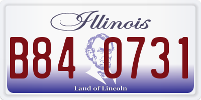 IL license plate B840731