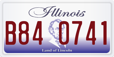 IL license plate B840741
