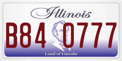 IL license plate B840777