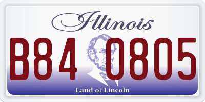 IL license plate B840805