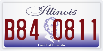 IL license plate B840811