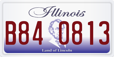 IL license plate B840813