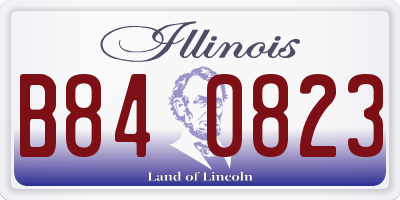 IL license plate B840823