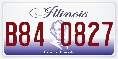 IL license plate B840827