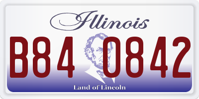 IL license plate B840842