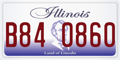IL license plate B840860