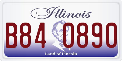 IL license plate B840890
