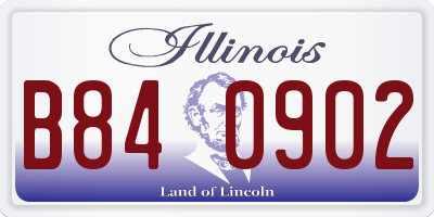 IL license plate B840902