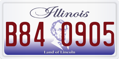 IL license plate B840905