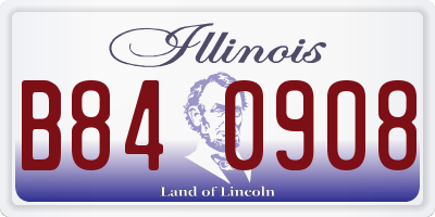 IL license plate B840908
