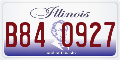 IL license plate B840927