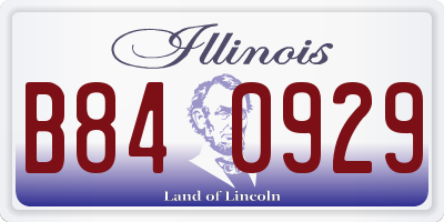 IL license plate B840929