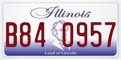 IL license plate B840957