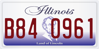 IL license plate B840961